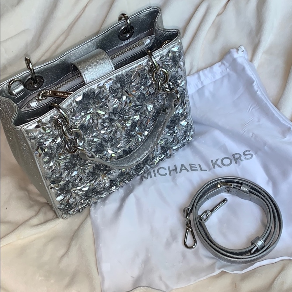 NWOT Michael Kors Flora Burst Satchel Handbag